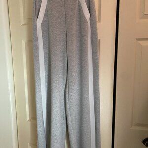 Spanx Air Essentials Track Pant Gray/White - Size Medium/long - inseam 34"